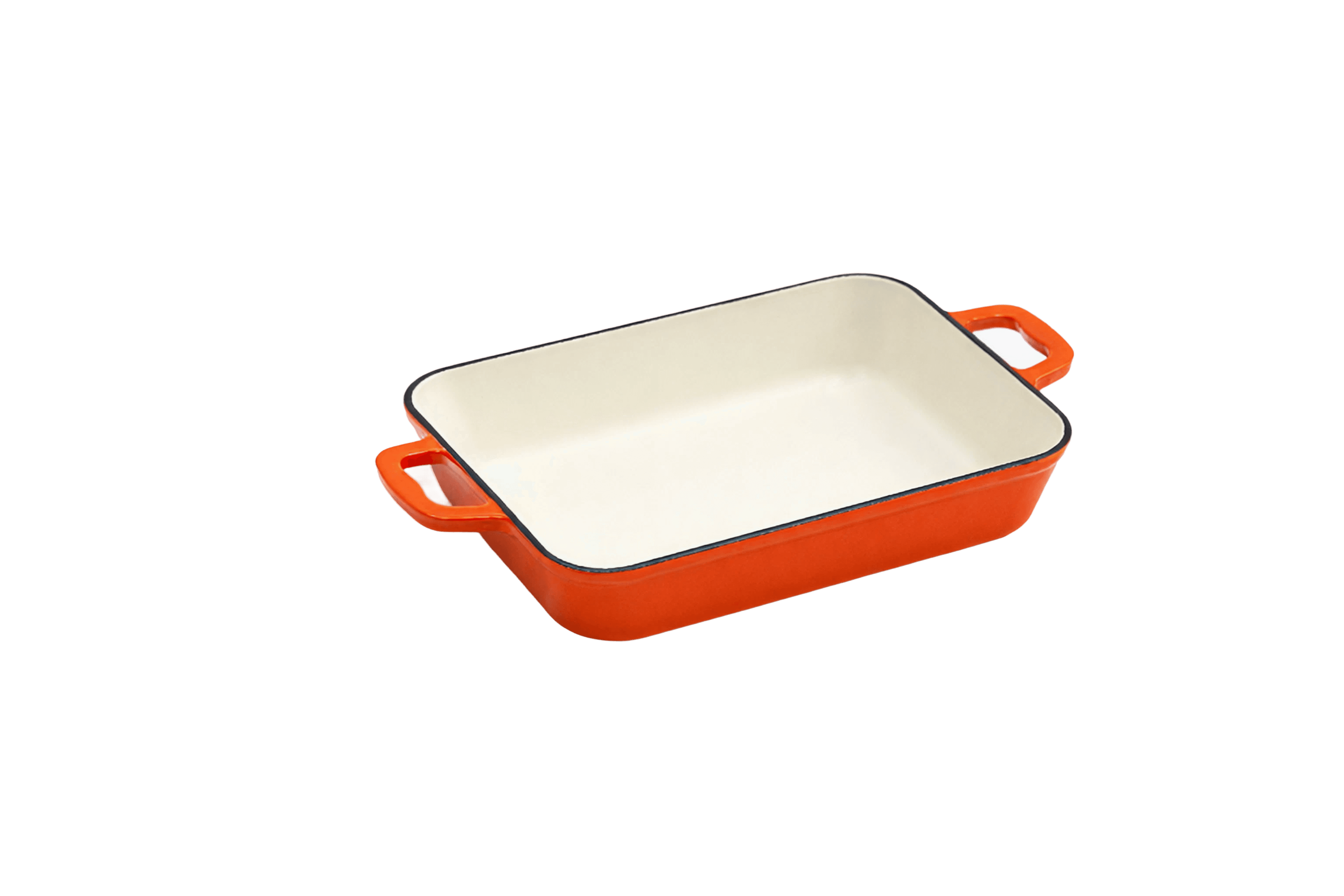 Cast Iron Baking Tray — Orange