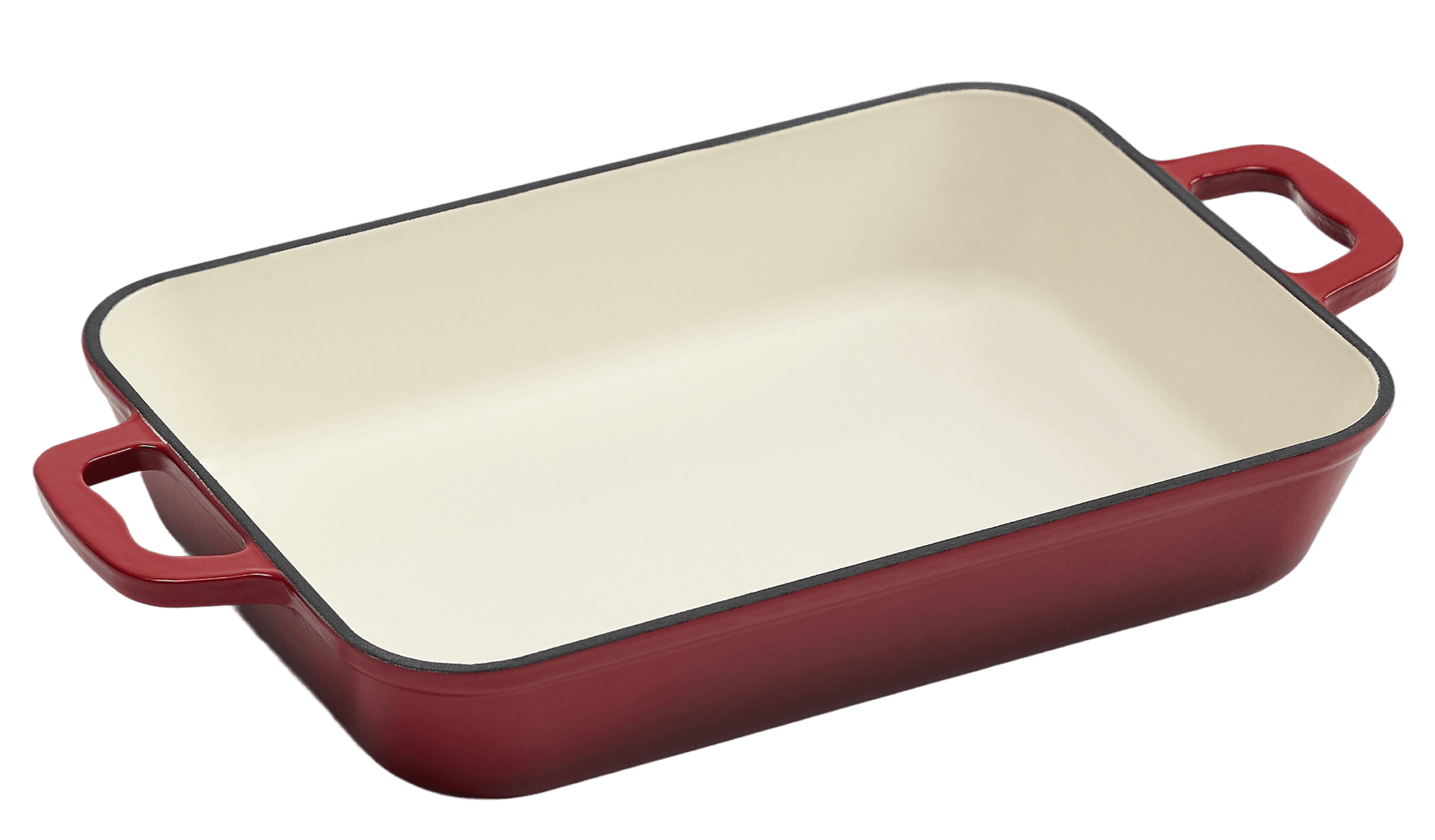 Cast Iron Baking Tray — Red