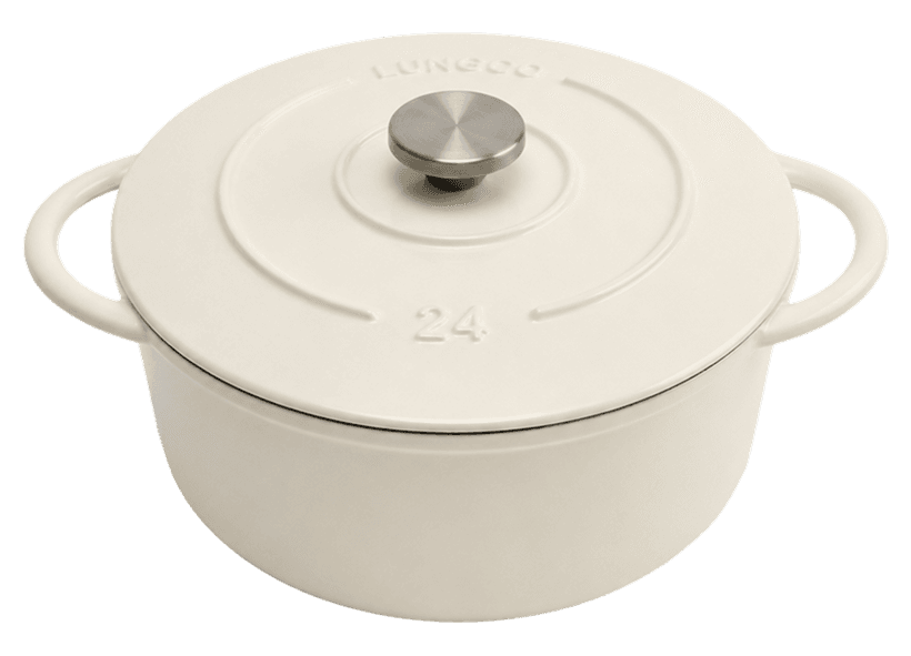 White Round Casserole — White