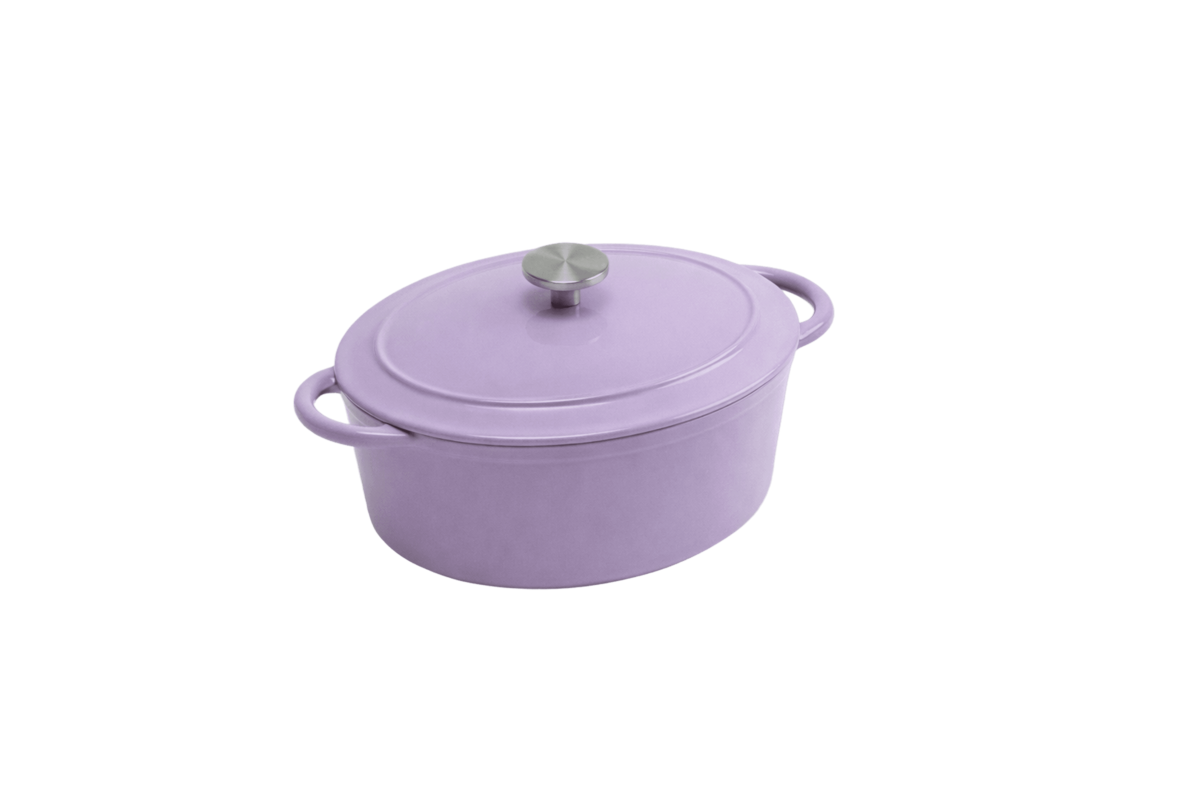Cast Iron Oval Casserole — Purple