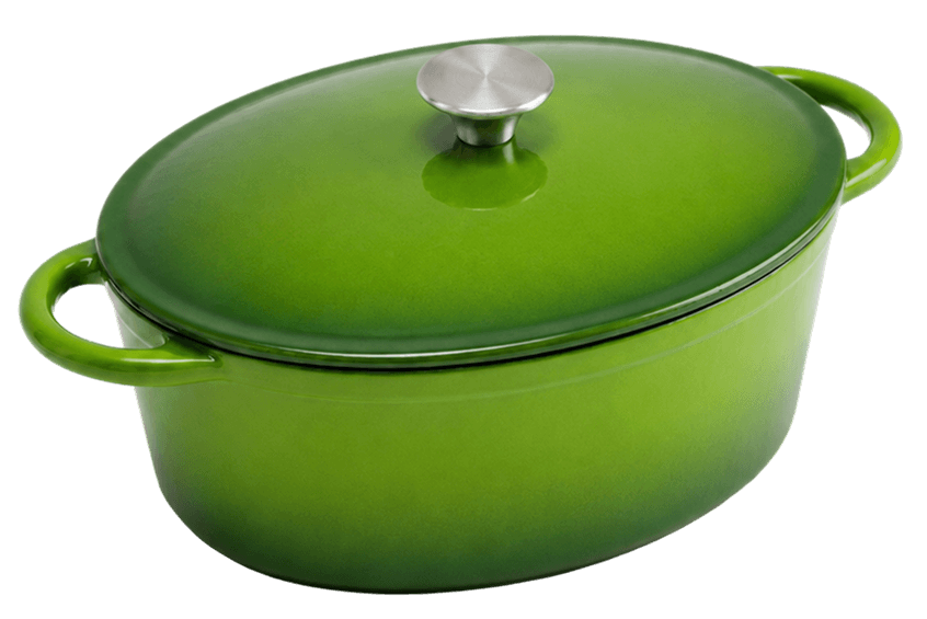 Dual Green Oval Casserole — Dual Green — Flat Lid