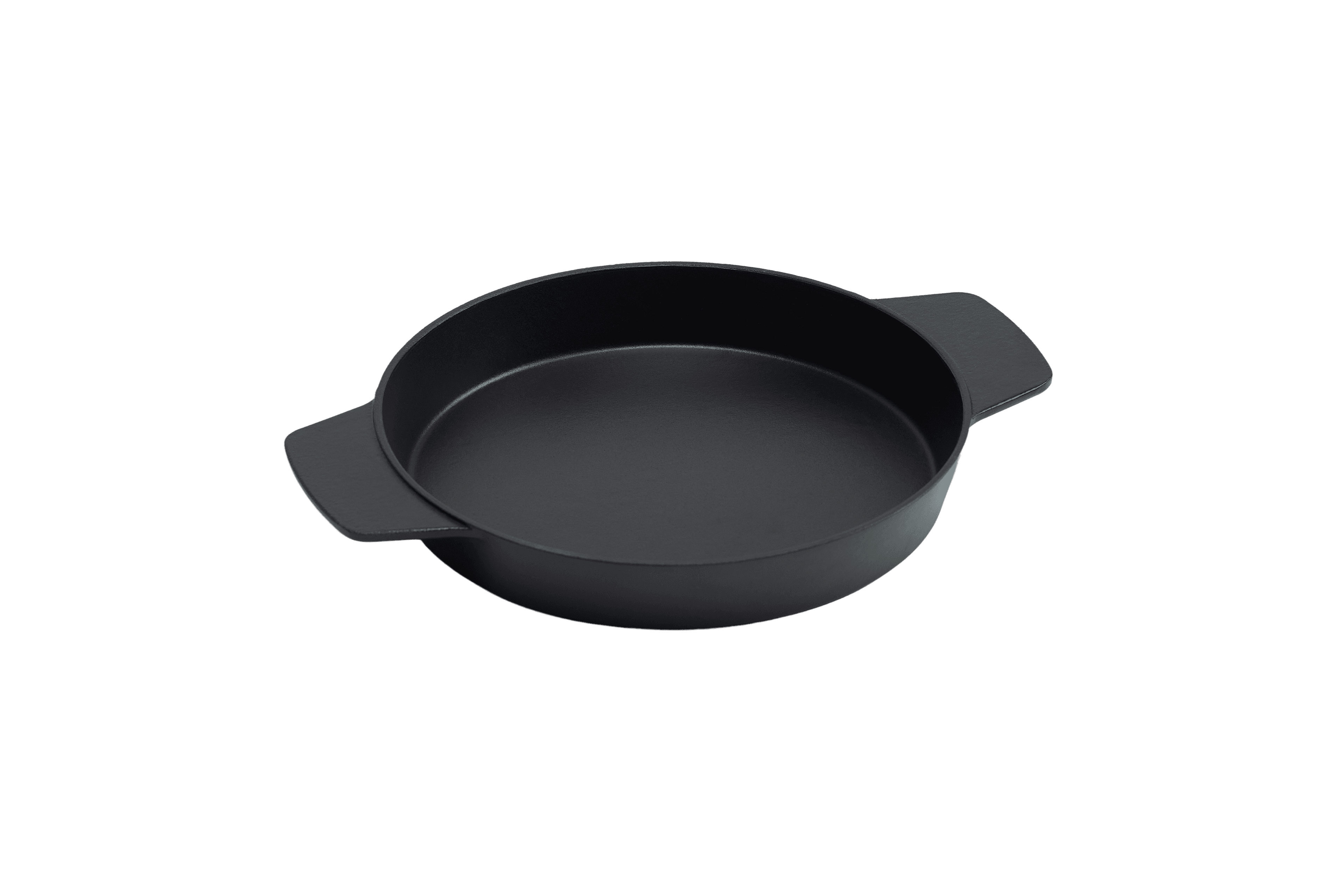 Cast Iron Skillet — Flat (Self-Handled) — Matte Black