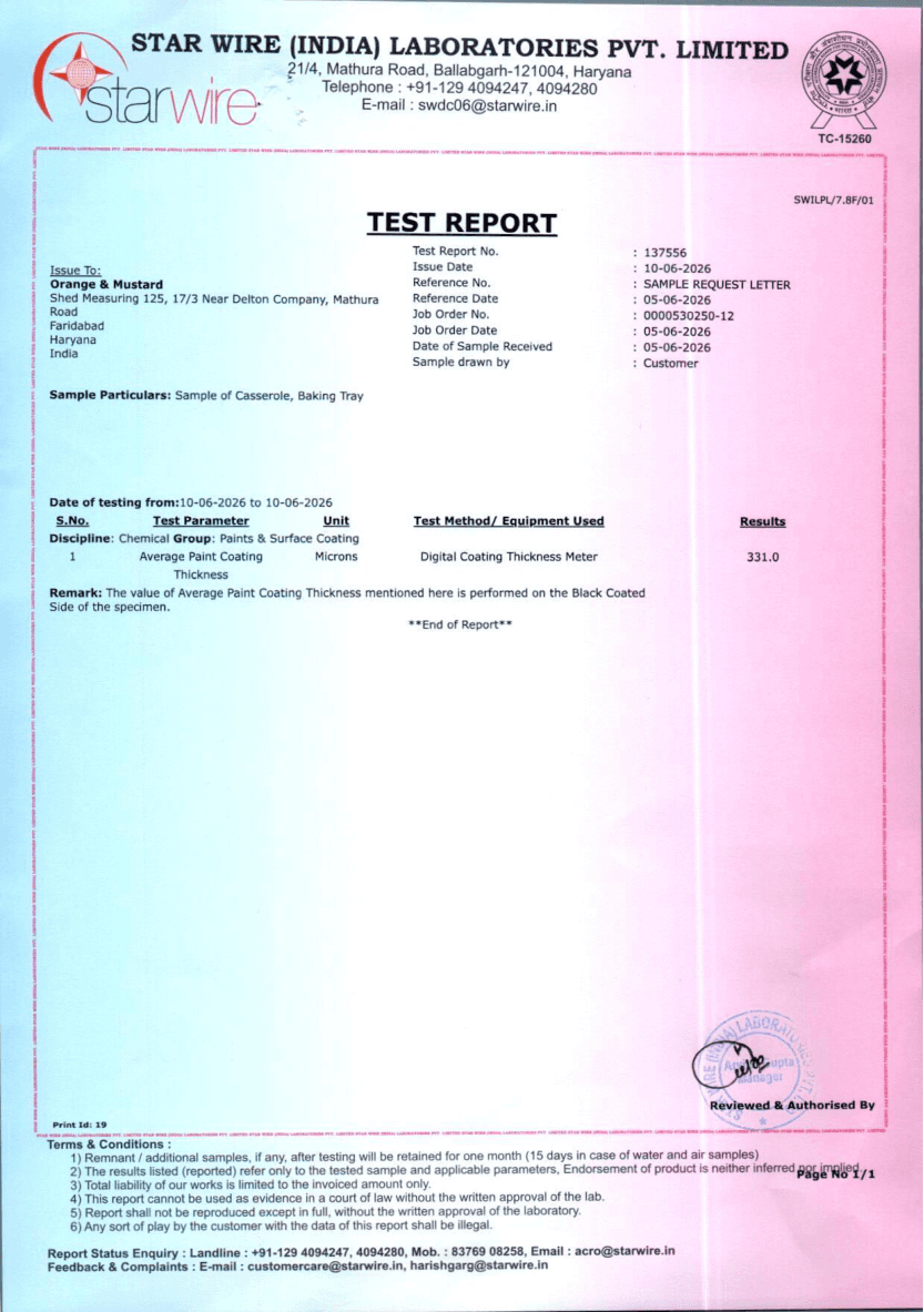 Lab report page 2 โ coating thickness results